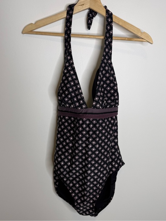 kate spade Other - kate spade Black Patterned Halter One-Piece Swimsuit purple size large